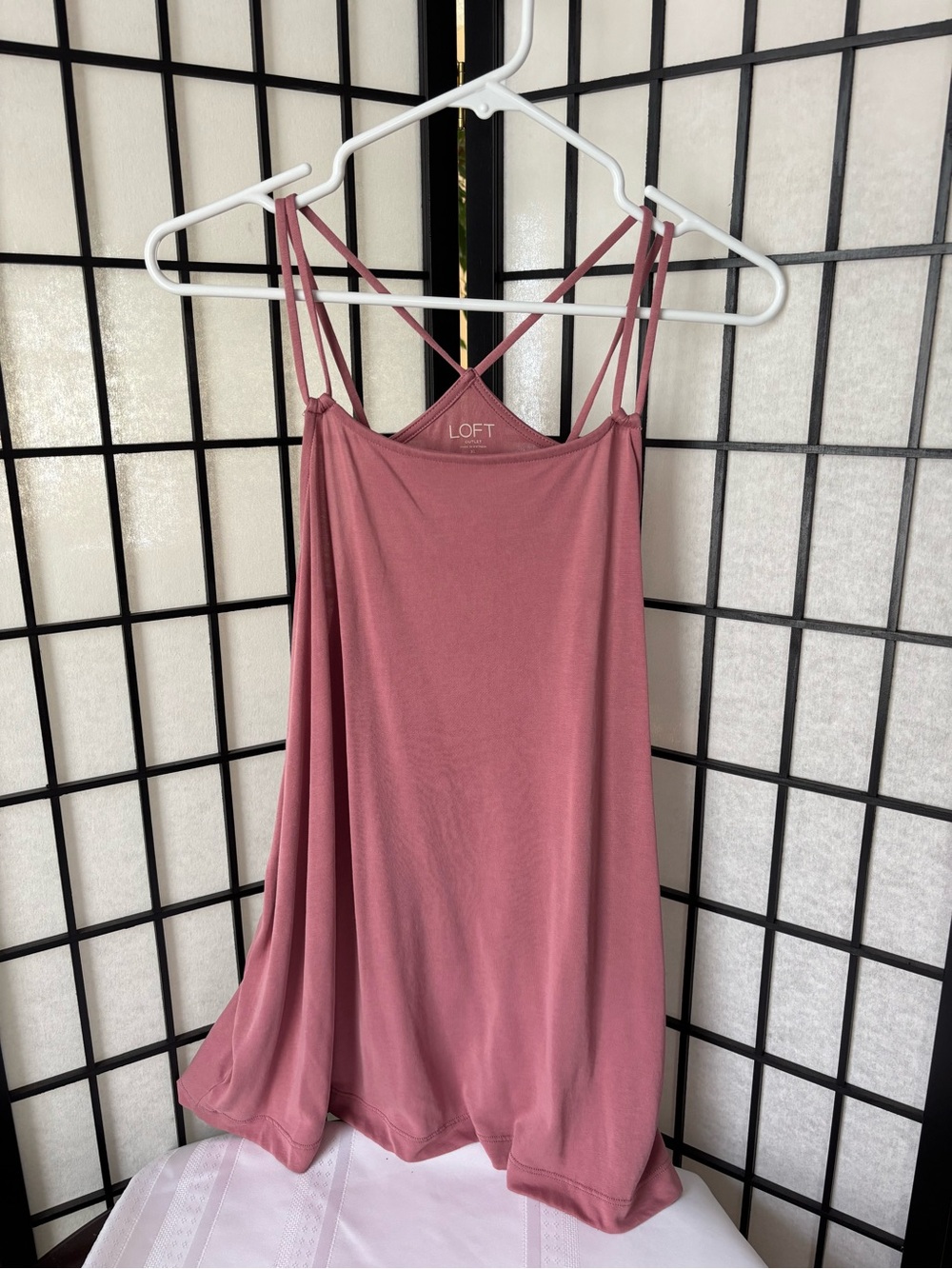LOFT Dusty Rose Strappy Swing Cami